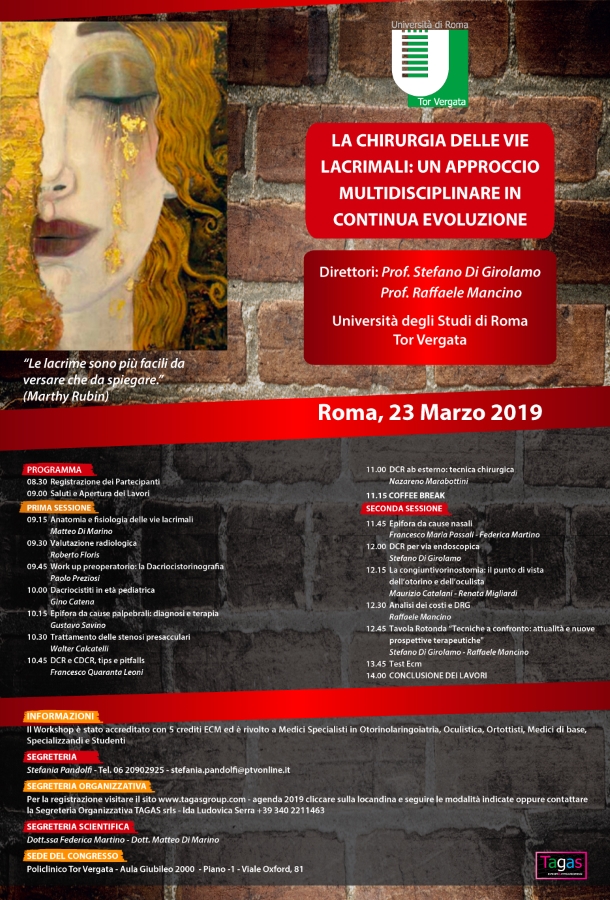 La chirurgia delle vie lacrimali 2019